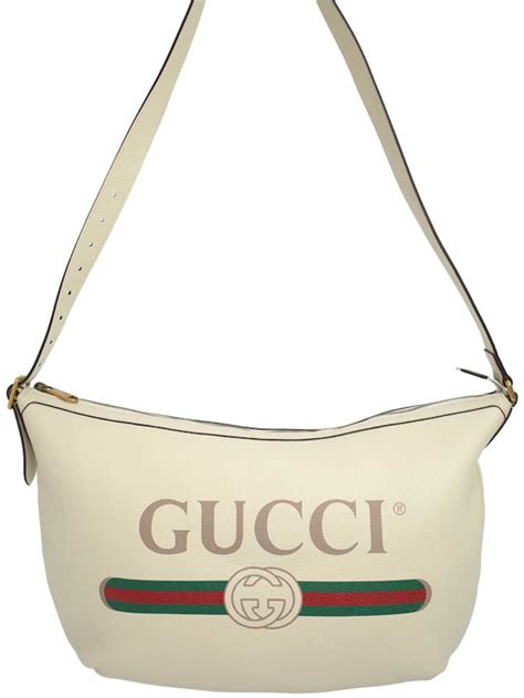 Gucci Gucci Print Half Moon Hobo Bag 